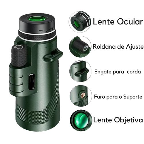 Telescópio Monocular Portátil HD 80x100 - Ideal para suas Aventuras + acessórios