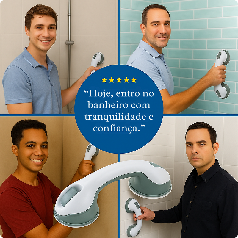 Barra de Apoio para Banheiro com Ventosa - GripPro