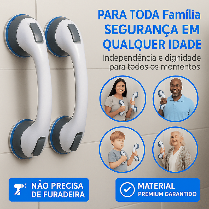 Barra de Apoio para Banheiro com Ventosa - GripPro
