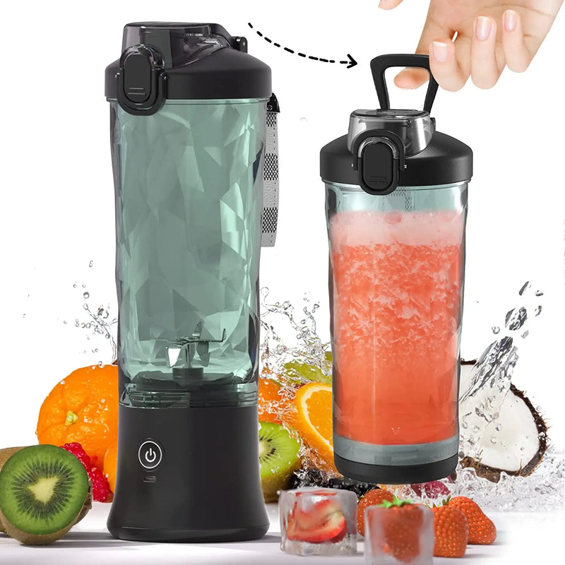 Liquidificador Portátil USB Recarregável 600ml - Fácil de Usar