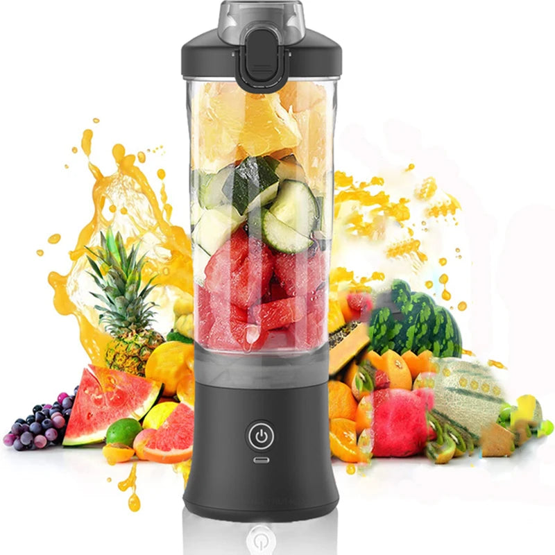 Liquidificador Portátil USB Recarregável 600ml - Fácil de Usar