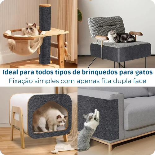Carpete Arranhador e Protetor de Sofá para Gatos – Seu Gato Feliz e Seu Estofado Intacto